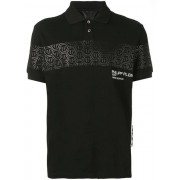 Philipp Plein Metallic Logo Polo Shirt Men 0202 Clothing Shirts Lowest Price Online