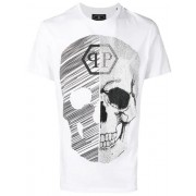 Philipp Plein Skull Print T-shirt Men 01 White Clothing T-shirts Recognized Brands