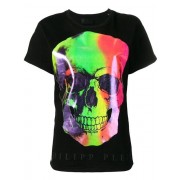 Philipp Plein Multicoloured Skull Print T-shirt Women Black Clothing T-shirts & Jerseys