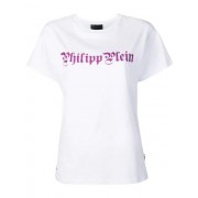 Philipp Plein Logo Print T-shirt Women White/silver Clothing T-shirts & Jerseys Amazing Selection