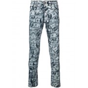 Philipp Plein Dollar Print Slim-fit Jeans Men 14st Clothing Popular Stores
