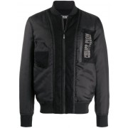 Philipp Plein Mesh Panel Bomber Jacket Men 02 Blk Clothing Jackets Wholesale Price