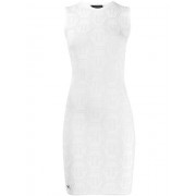 Philipp Plein Fitted Sleeveless Dress Women 01 White Clothing Cocktail & Party Dresses Official Shop