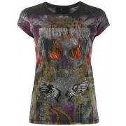 Philipp Plein Rhinestone Embellished T-shirt Women 02 Black Clothing T-shirts & Jerseys