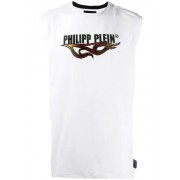 Philipp Plein Tank Top Flame Men 01 White Clothing Vests & Tanks Various Design