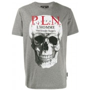 Philipp Plein Skull Print T-shirt Men 10 Grey Clothing T-shirts Usa Sale Online Store