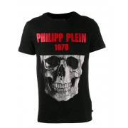Philipp Plein Ss Skull T-shirt Men 0213 Black / Red Clothing T-shirts Stylish