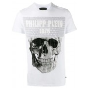 Philipp Plein Round Neck Skull T-shirt Men 01 White Clothing T-shirts Stable Quality