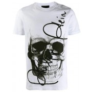 Philipp Plein Round Neck Skull T-shirt Men 01 White Clothing T-shirts Uk Discount Online Sale