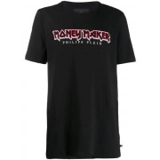 Philipp Plein Round Neck Statement T-shirt Men 02 Black Clothing T-shirts Reasonable Price