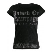 Philipp Plein Gothic Print T-shirt Women 02 Black Clothing T-shirts & Jerseys Collection