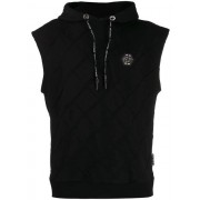 Philipp Plein Statement Sleeveless Hoodie Men 02 Black Clothing Hoodies Factory Outlet