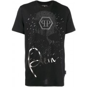 Philipp Plein Crystal Embellished T-shirt Men 0202 Black/black Clothing T-shirts Coupon Codes
