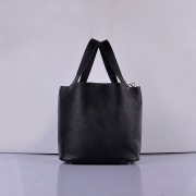 Hermes Calf Leather 8616 Handbag Black