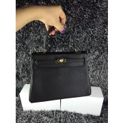 Hermes Kelly 25cm Togo Leather Black Gold