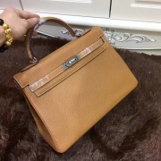 Hermes Kelly 32cm Togo leather 6108 light coffee silver