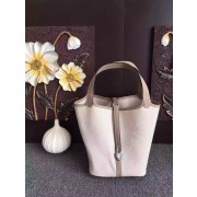 Hermes Picotin Lock Canvas Grey