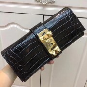 Hermes Medor Clutch 29cm Croco Black