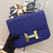 Hermes Constance Bag 23cm Epsom Leather Electric Blue Gold