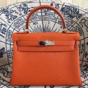 Hermes Kelly 28cm Bag Togo Leather Orange Gold