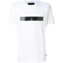 Philipp Plein Logo Panel T-shirt Men 01 White Clothing T-shirts Attractive Design