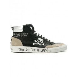 Philipp Plein Mm Mid-top Sneakers Men 0201 Black / White Shoes Hi-tops Various Colors
