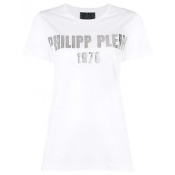 Philipp Plein Logo Print T-shirt Women 01 White Clothing T-shirts & Jerseys Fast Delivery