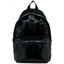 Philipp Plein Sequin Embellished Backpack Women 02 Black Bags Backpacks Factory Wholesale Prices