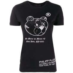 Philipp Plein Round Neck Teddy Bear T-shirt Women 02 Black Clothing T-shirts & Jerseys Online Here