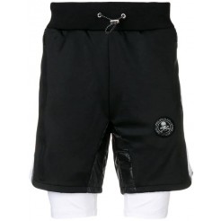 Philipp Plein Xyz Scratch Shorts Men 0201 Black / White Clothing Track & Running Usa Factory Outlet