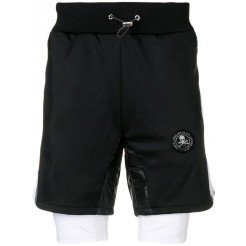 Philipp Plein Xyz Scratch Shorts Men 0201 Black / White Clothing Track & Running Usa Factory Outlet