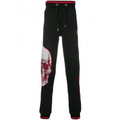 Philipp Plein Skull Embellished Track Pants Men 02 Black Clothing Online Retailer