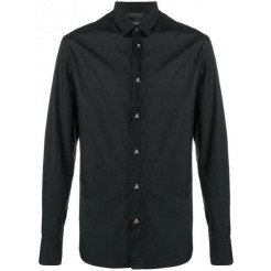 Philipp Plein Stitched Detail Shirt Men 02 Black Clothing Shirts Lowest Price Online