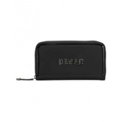 Philipp Plein Logo Plaque Zip Around Wallet Women 02 Black Accessories Wallets & Purses Timeless