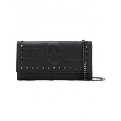 Philipp Plein Clutch Crystal Women 02 Black Bags Outlet For Sale