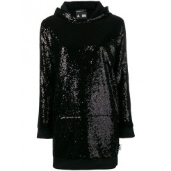 Philipp Plein Hooded Jumper Dress Women 02 Black Clothing Day Dresses Wholesale Online