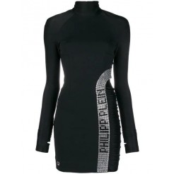 Philipp Plein Fitted Short Dress Women 02 Black Clothing Cocktail & Party Dresses Attractive Design