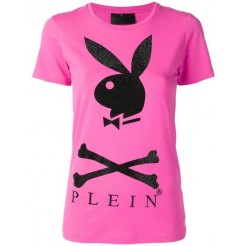 Philipp Plein 'playboy X Plein' T-shirt Women 03 Rose / Pink Clothing T-shirts & Jerseys Usa Cheap Sale