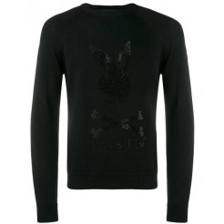 Philipp Plein X Playboy Logo Crystal Sweatshirt Men 0202 Black / Clothing Sweatshirts