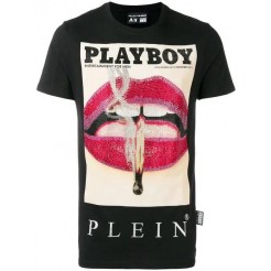 Philipp Plein X Playboy Printed T-shirt Men 02 Black Clothing T-shirts