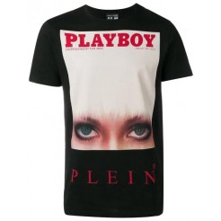 Philipp Plein X Playboy Printed T-shirt Men 02 Black Clothing T-shirts Uk Discount Online Sale