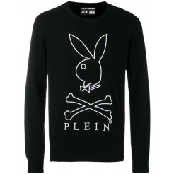 Philipp Plein X Playboy Cashmere Sweatshirt Men 02 Black Clothing Sweatshirts