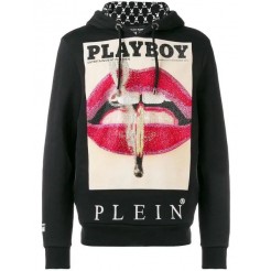 Philipp Plein X Playboy Cover Hoodie Men 02 Black Clothing Hoodies