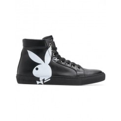 Philipp Plein X Playboy Bunny Sneakers Men 02 Black Shoes Hi-tops