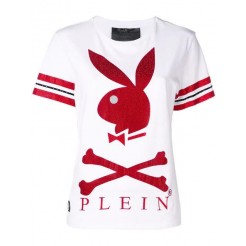 Philipp Plein X Playboy Bunny T-shirt Women 01 White Clothing T-shirts & Jerseys