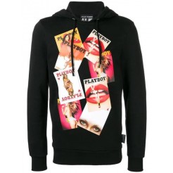 Philipp Plein X Playboy Hoodie Men 02 Black Clothing Hoodies