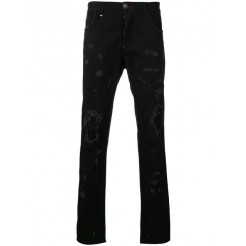 Philipp Plein Frayed Slim-fit Jeans Men 02ms Santa Monica Clothing Online