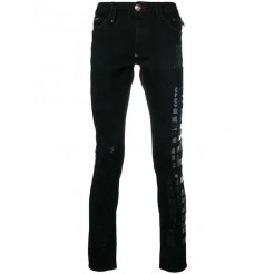 Philipp Plein Logo Slim-fit Jeans Men 02co Coordinate Clothing Reasonable Sale Price