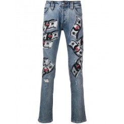 Philipp Plein Dollar Bill Skinny Jeans Men 07wl Wallace Clothing Colorful And Fashion-forward