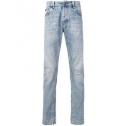Philipp Plein Faded Distressed Slim Jeans Men 07gd Gost Dolla Clothing Slim-fit Finest Selection
